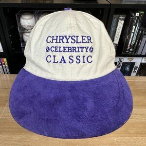 Vintage Chrysler Celebrity Classic Golf Hat Embroidered Purple